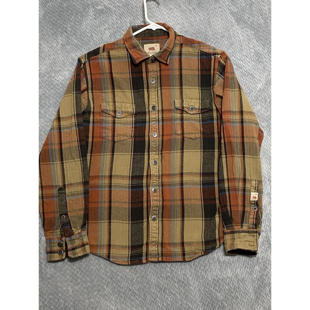 Dakota Grizzly Flannel Shirt Mens Large Flap Pocket Button Up Plaid Long Sleeve